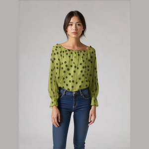 Mischa Polka Dot Top SZ Small